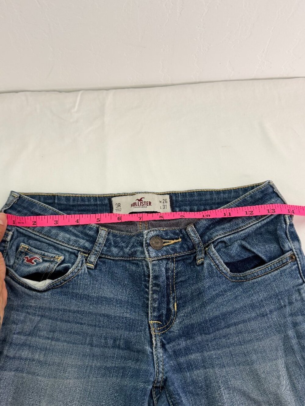 Hollister Jeans Women Size 3 Medium Blue Wash Stretch Skinny Low Rise Denim